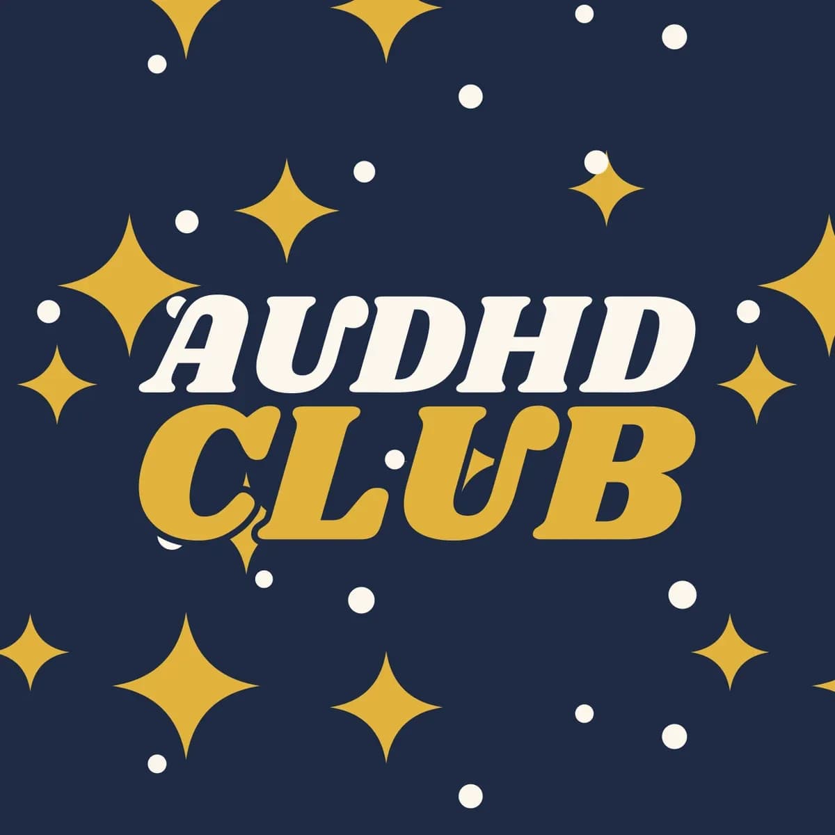 AuDHD Club iPhone Case in Gold Stars