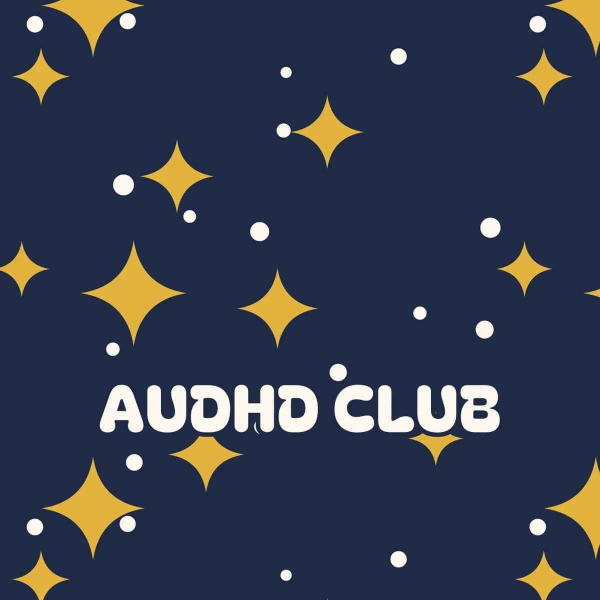 AuDHD Club PopSocket-Friendly iPhone Case in Gold Stars