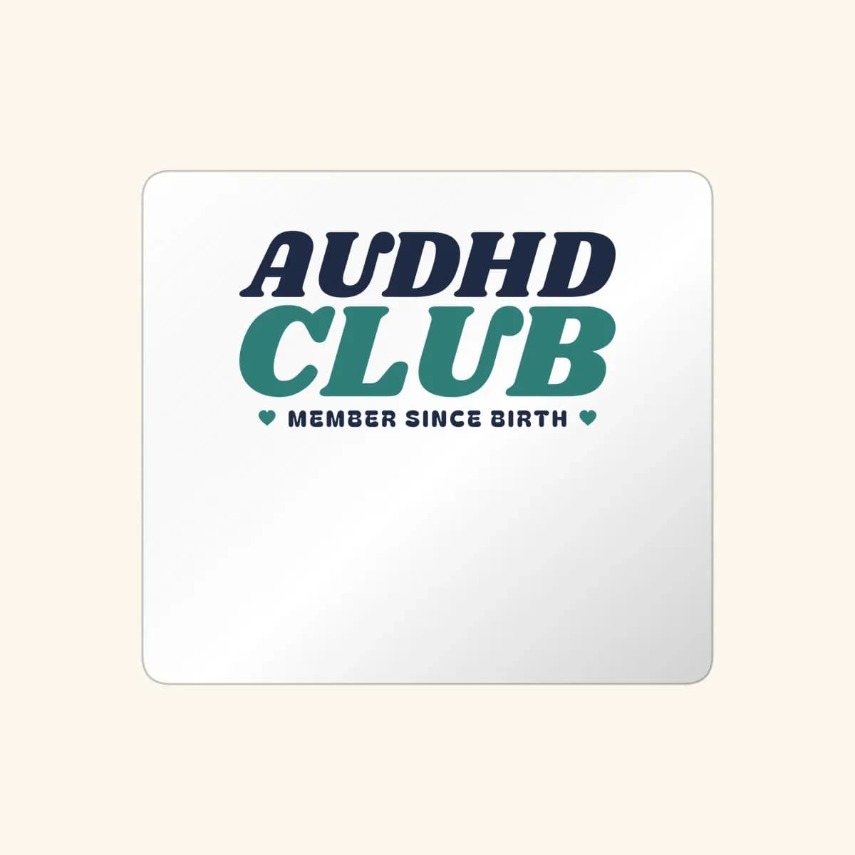 AuDHD Club Sticker in White