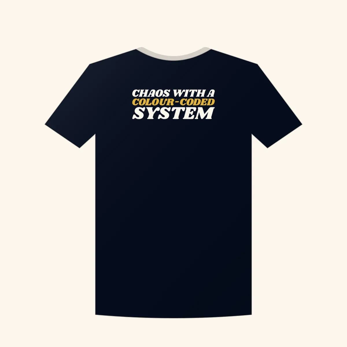 Chaos With a Colour-Coded System Crewneck Sweatshirt in Navy