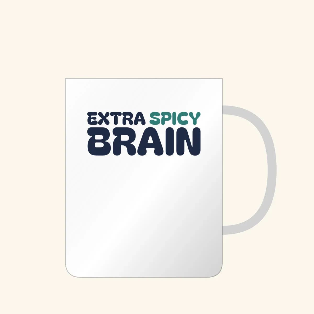 Extra Spicy Brain Mug in White