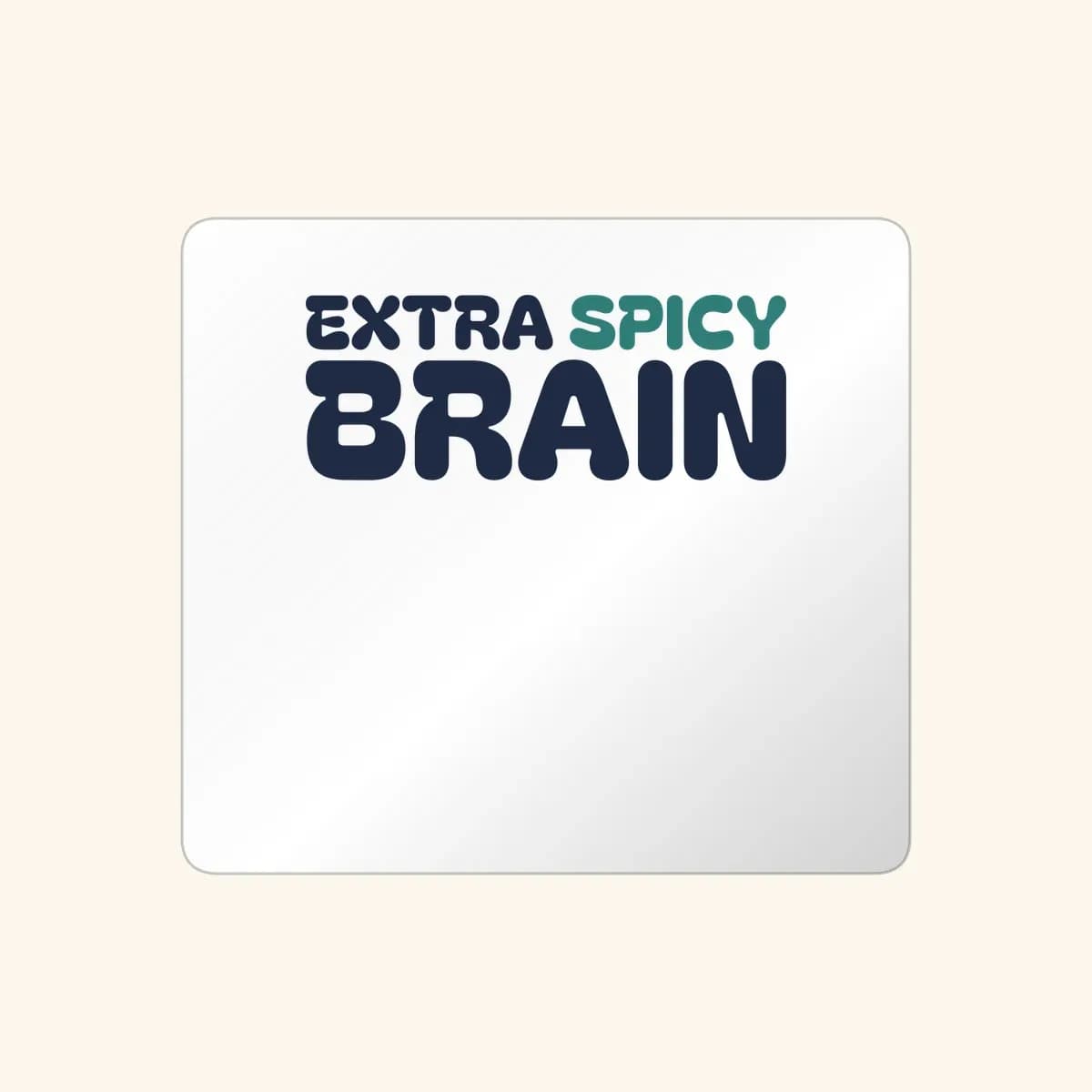 Extra Spicy Brain Sticker in White