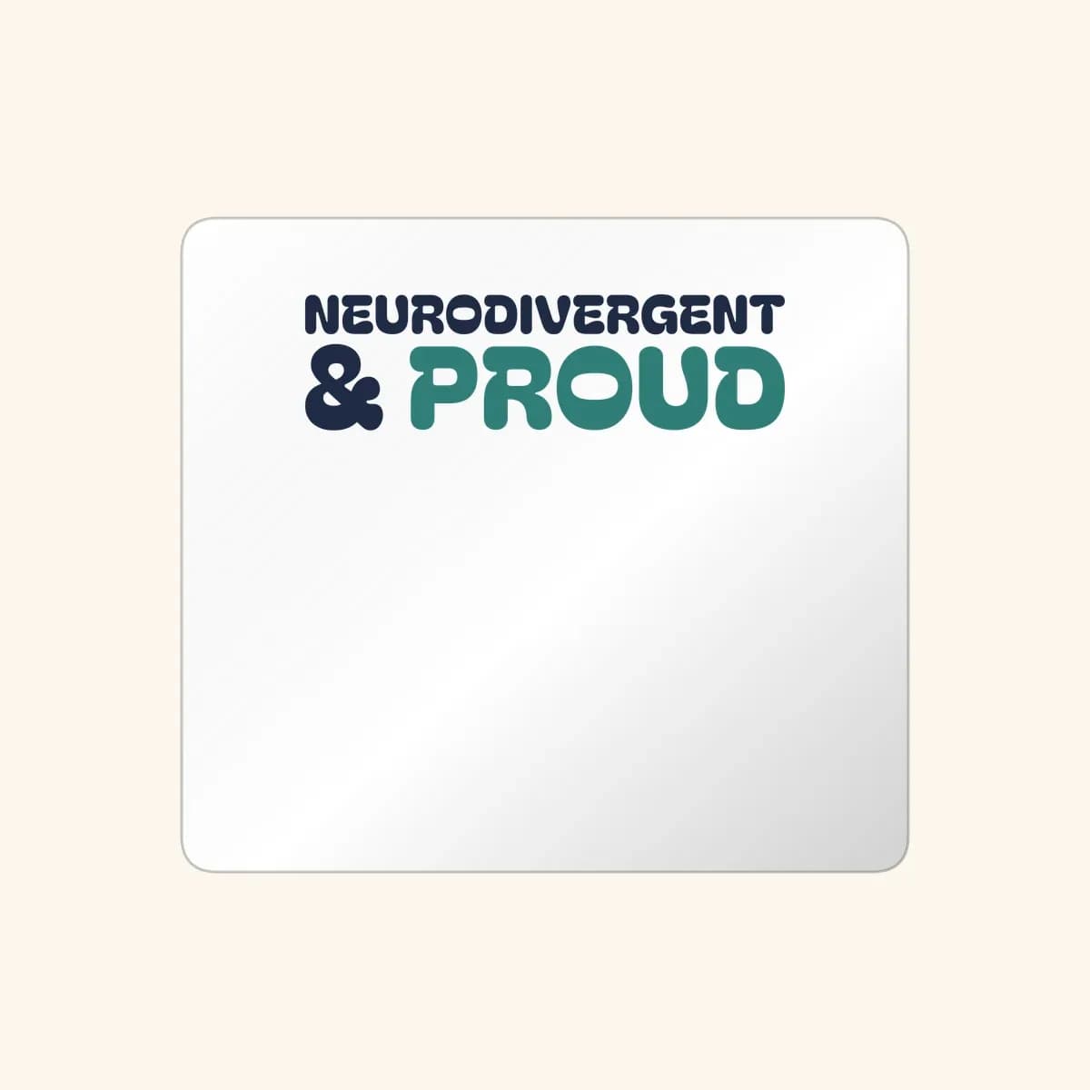 Neurodivergent & Proud Sticker in White