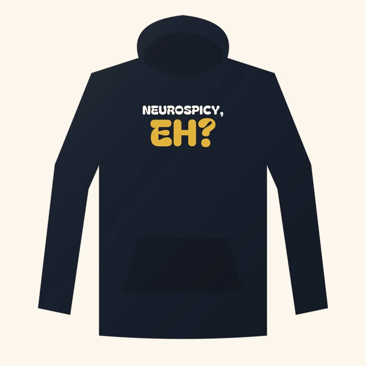 Neurospicy, Eh? Premium Hoodie in Navy Blazer
