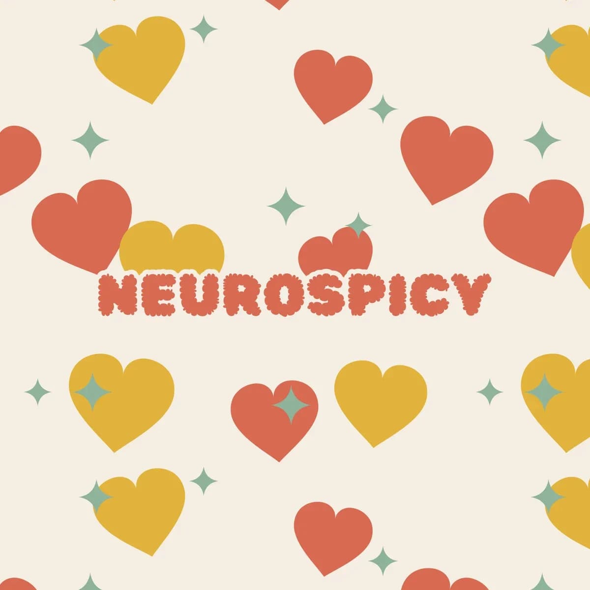 Neurospicy iPhone Case in Soft Hearts