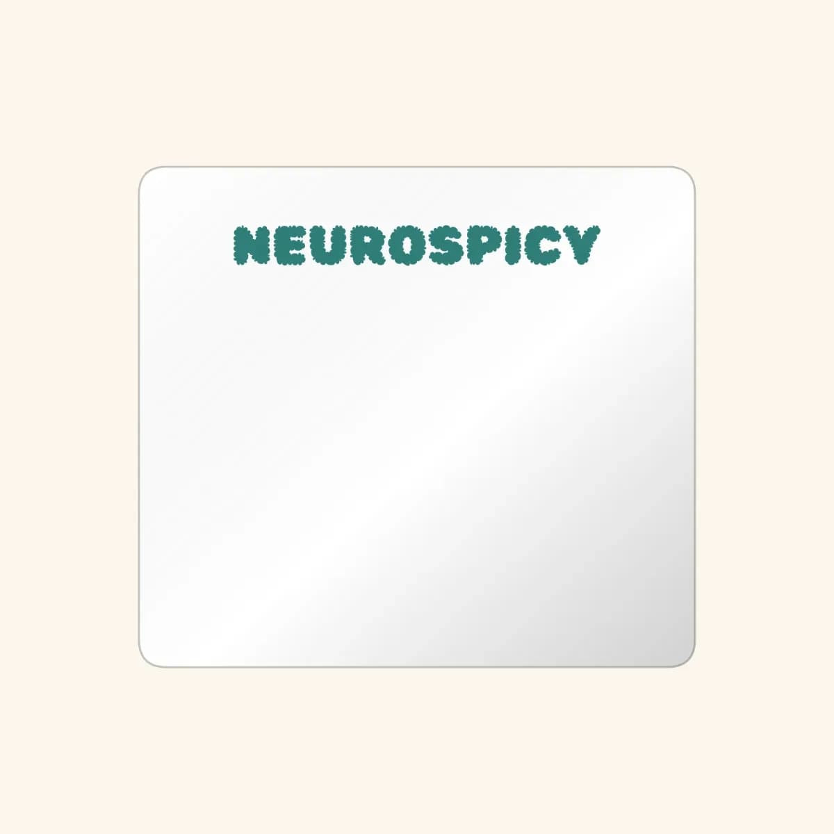 Neurospicy Sticker in White