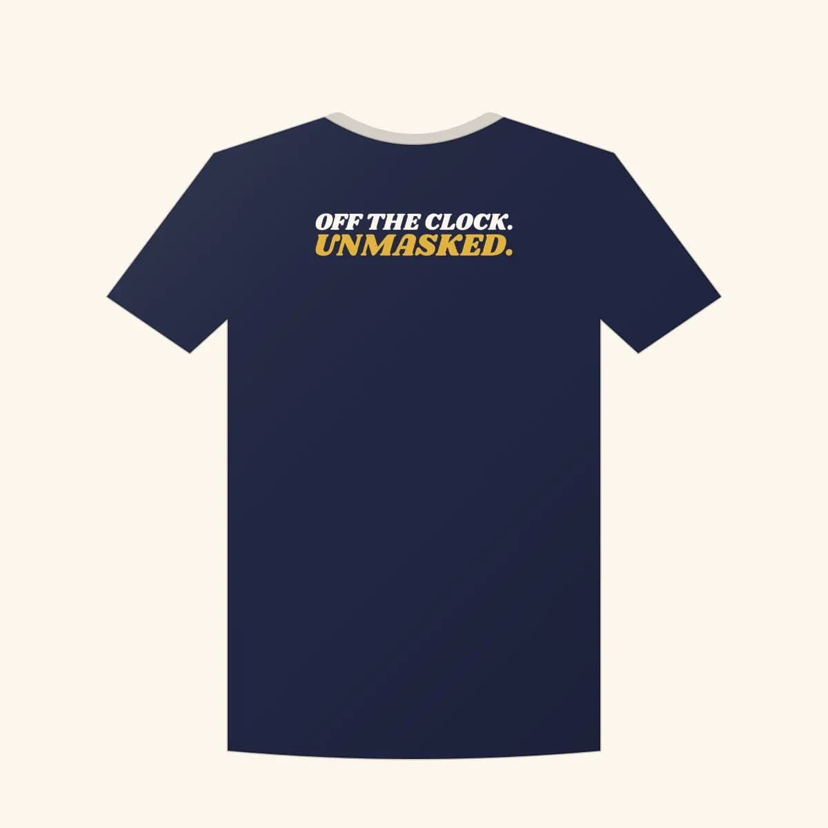 Off the Clock, Unmasked Classic Tee in Navy