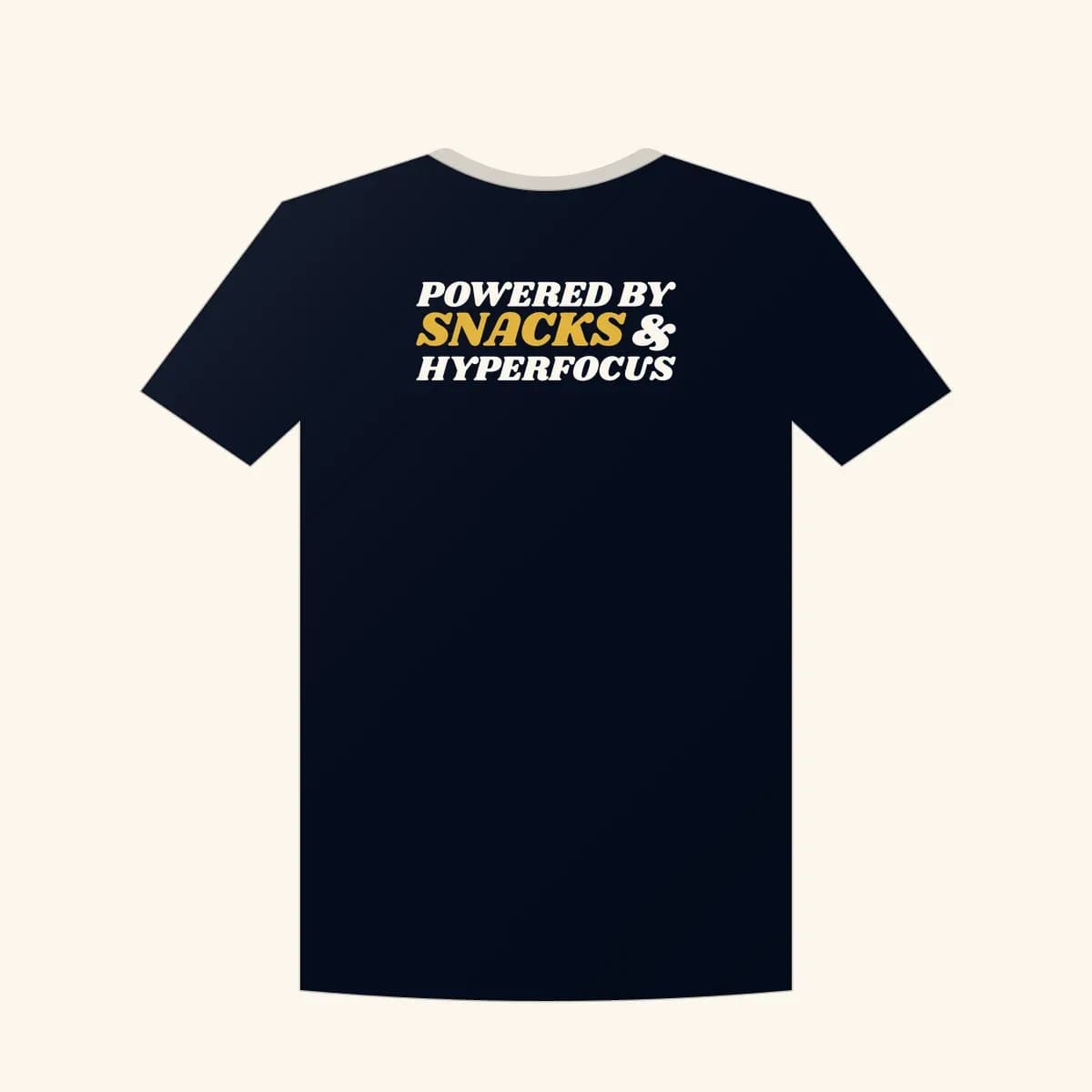 Powered by Snacks and Hyperfocus Crewneck Sweatshirt in Navy