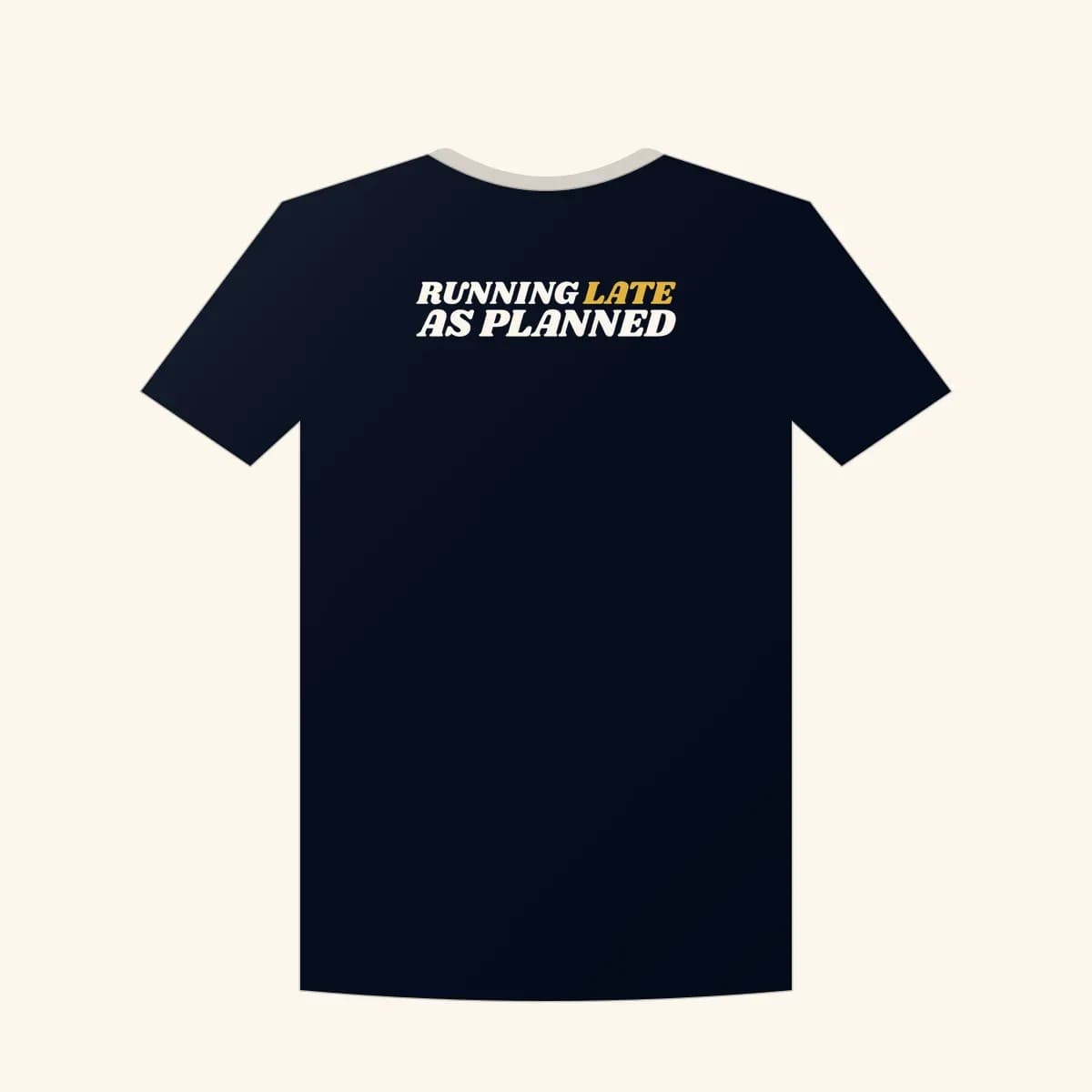 Running Late, As Planned Crewneck Sweatshirt in Navy
