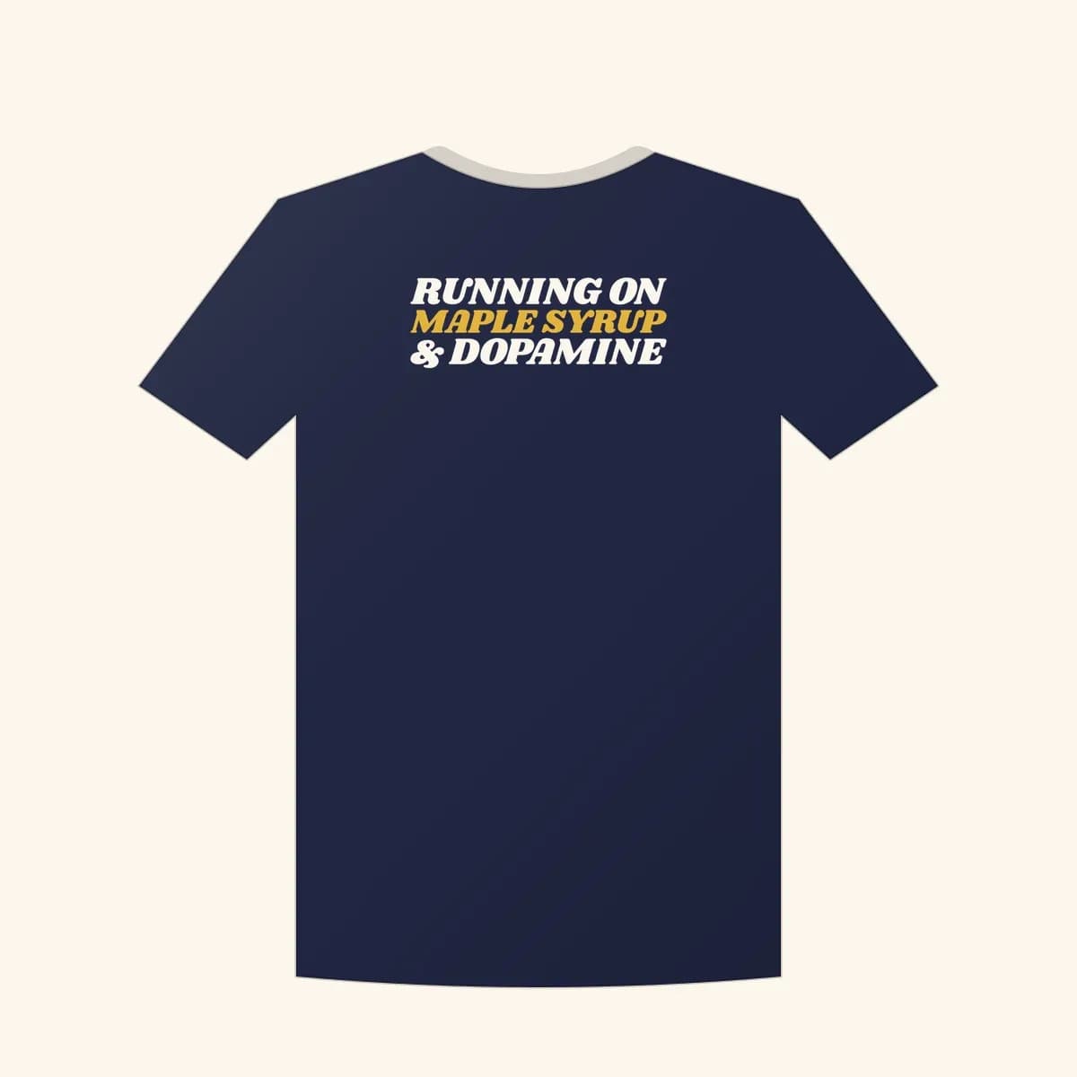 Running on Maple Syrup and Dopamine Classic Tee in Navy