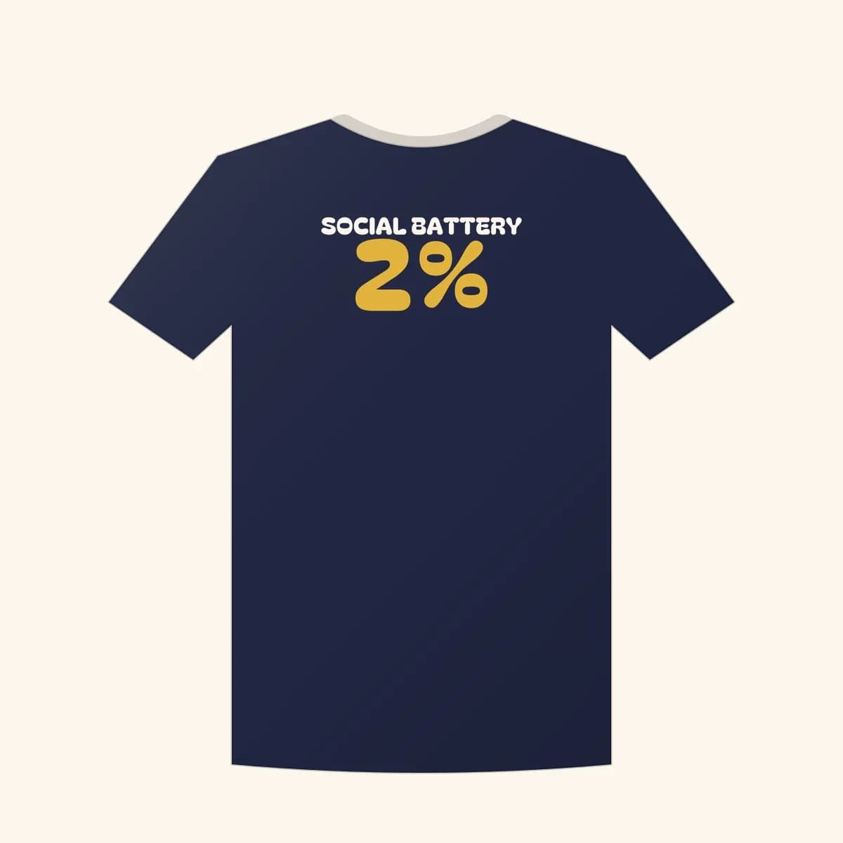 Social Battery: 2% Classic Tee in Navy