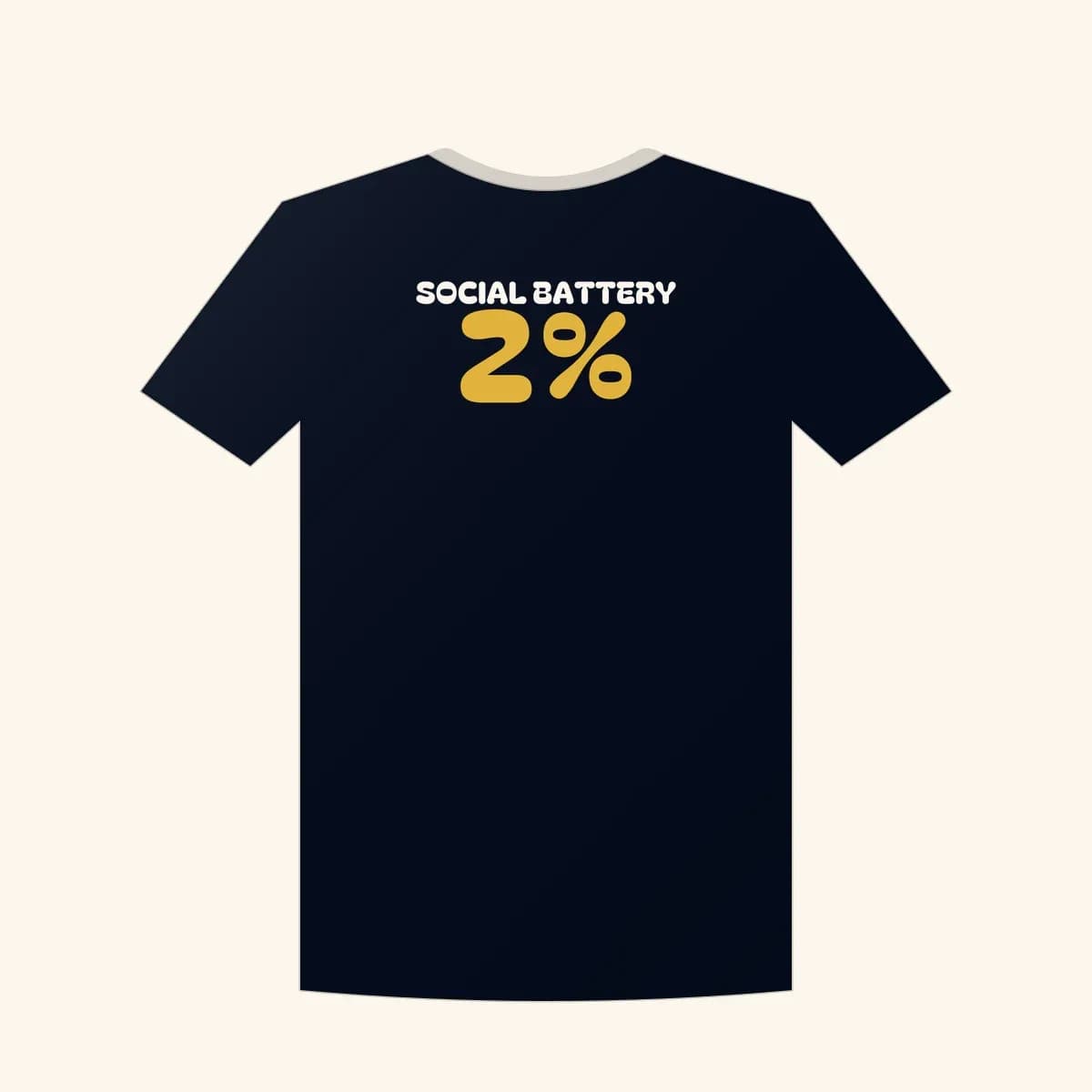 Social Battery: 2% Crewneck Sweatshirt in Navy