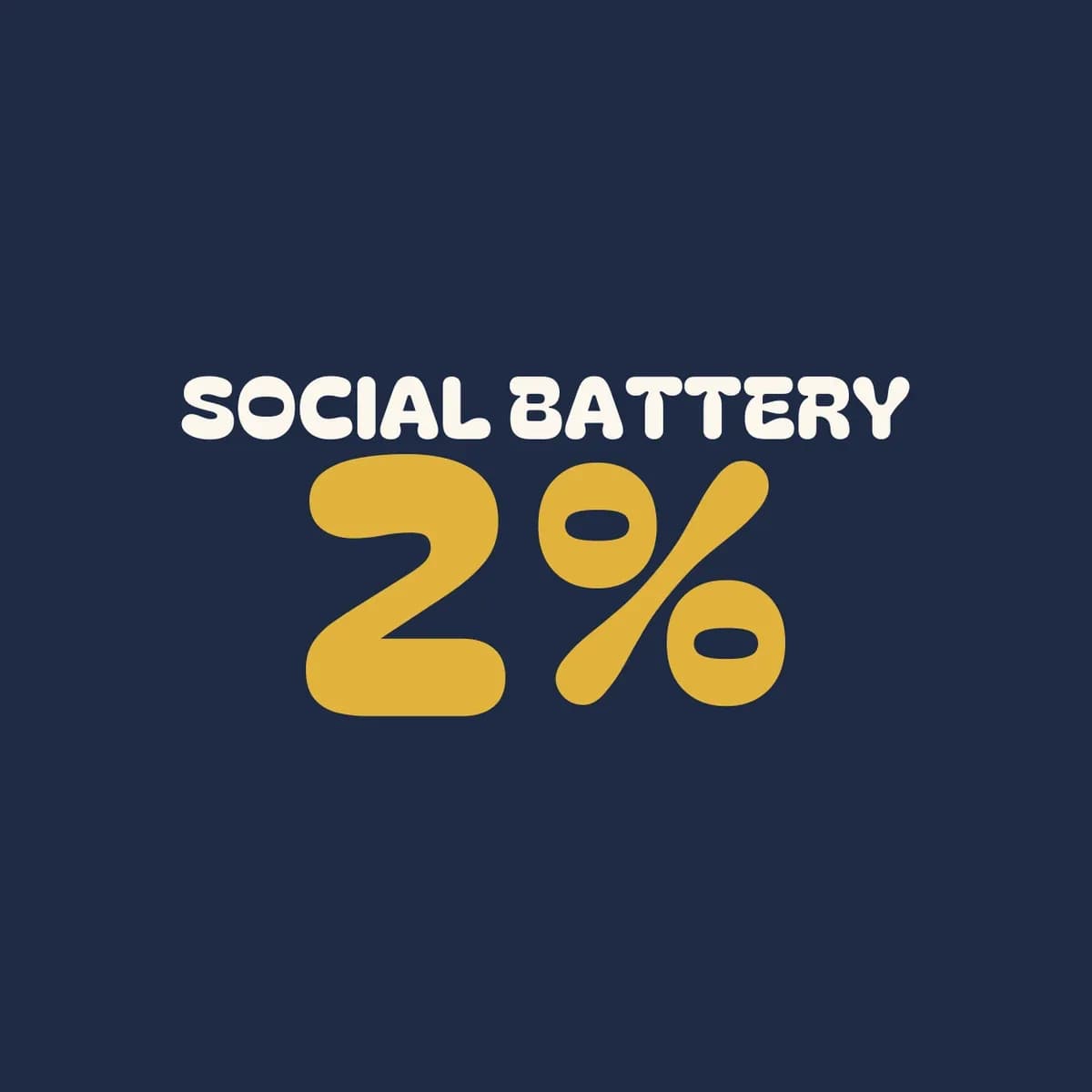 Social Battery: 2% iPhone Case in Night