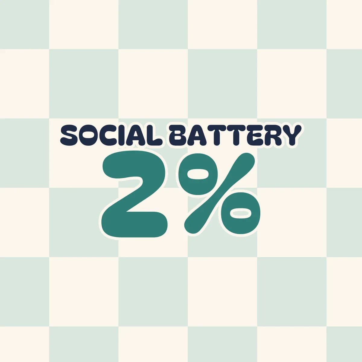 Social Battery: 2% iPhone Case in Sage Check