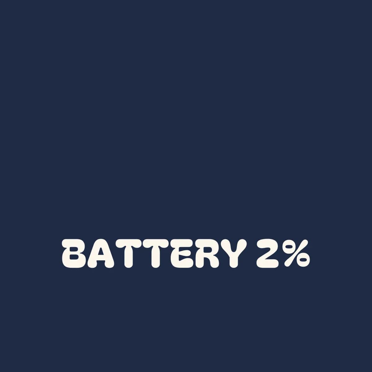 Social Battery: 2% PopSocket-Friendly iPhone Case in Night