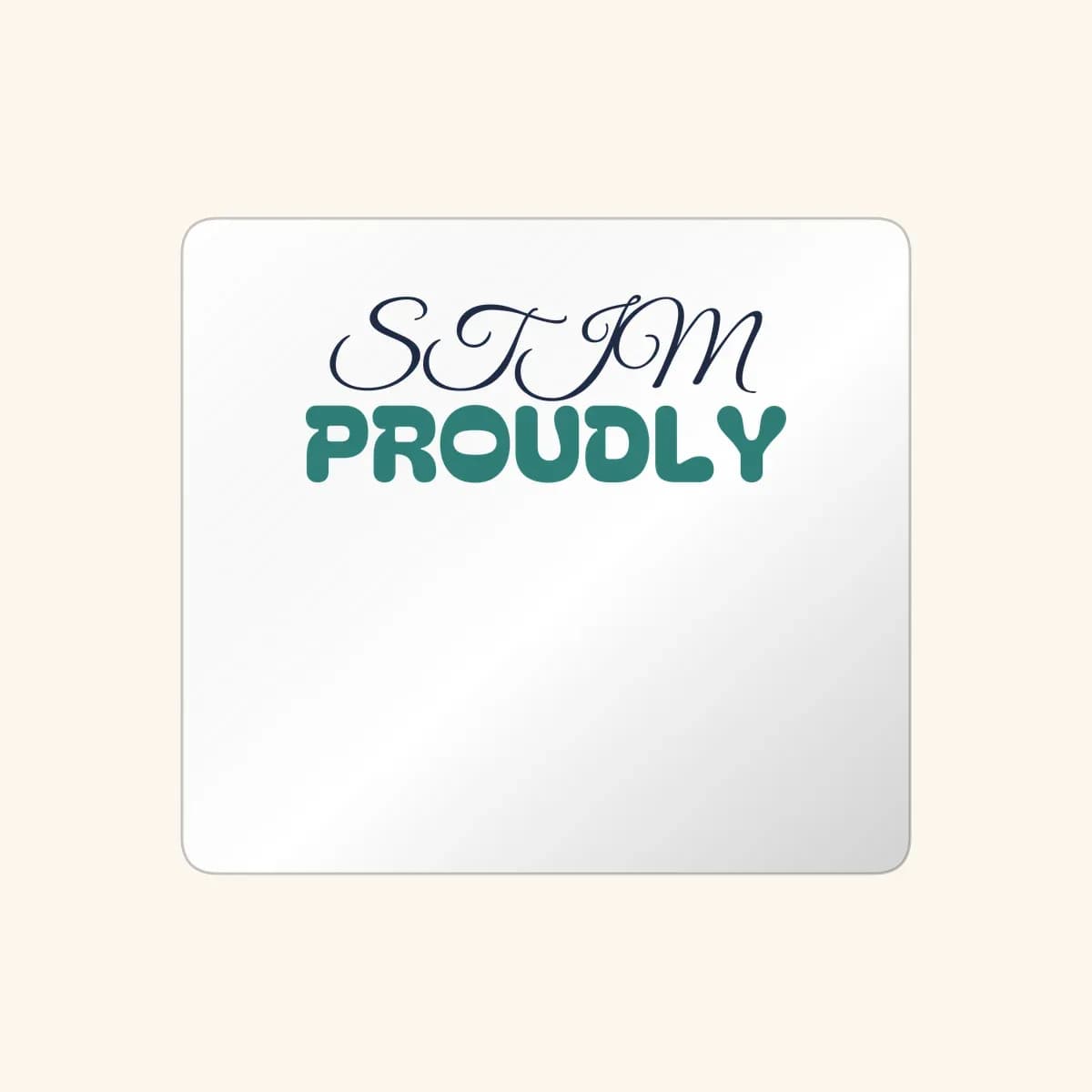 Stim Proudly Sticker in White
