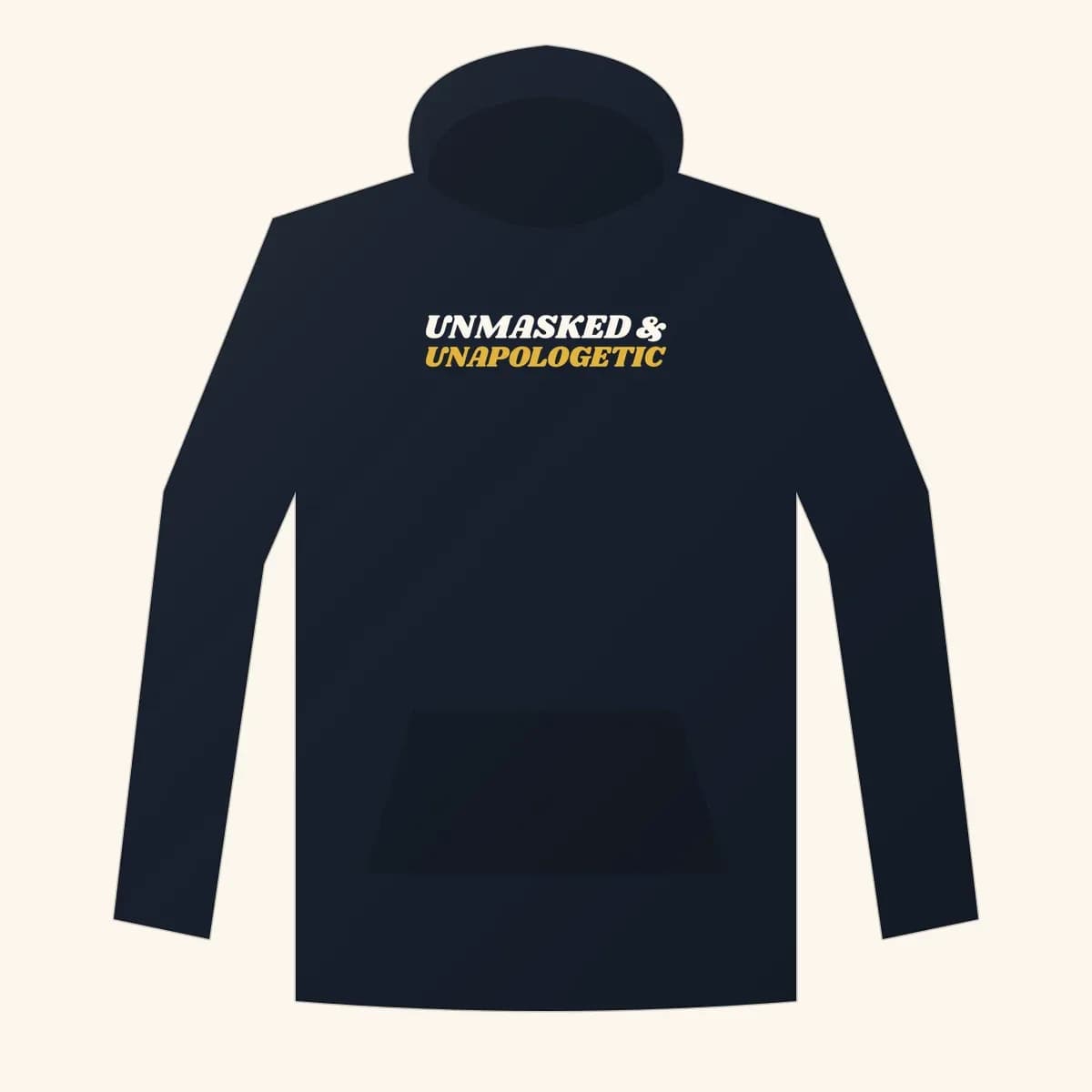 Unmasked & Unapologetic Premium Hoodie in Navy Blazer