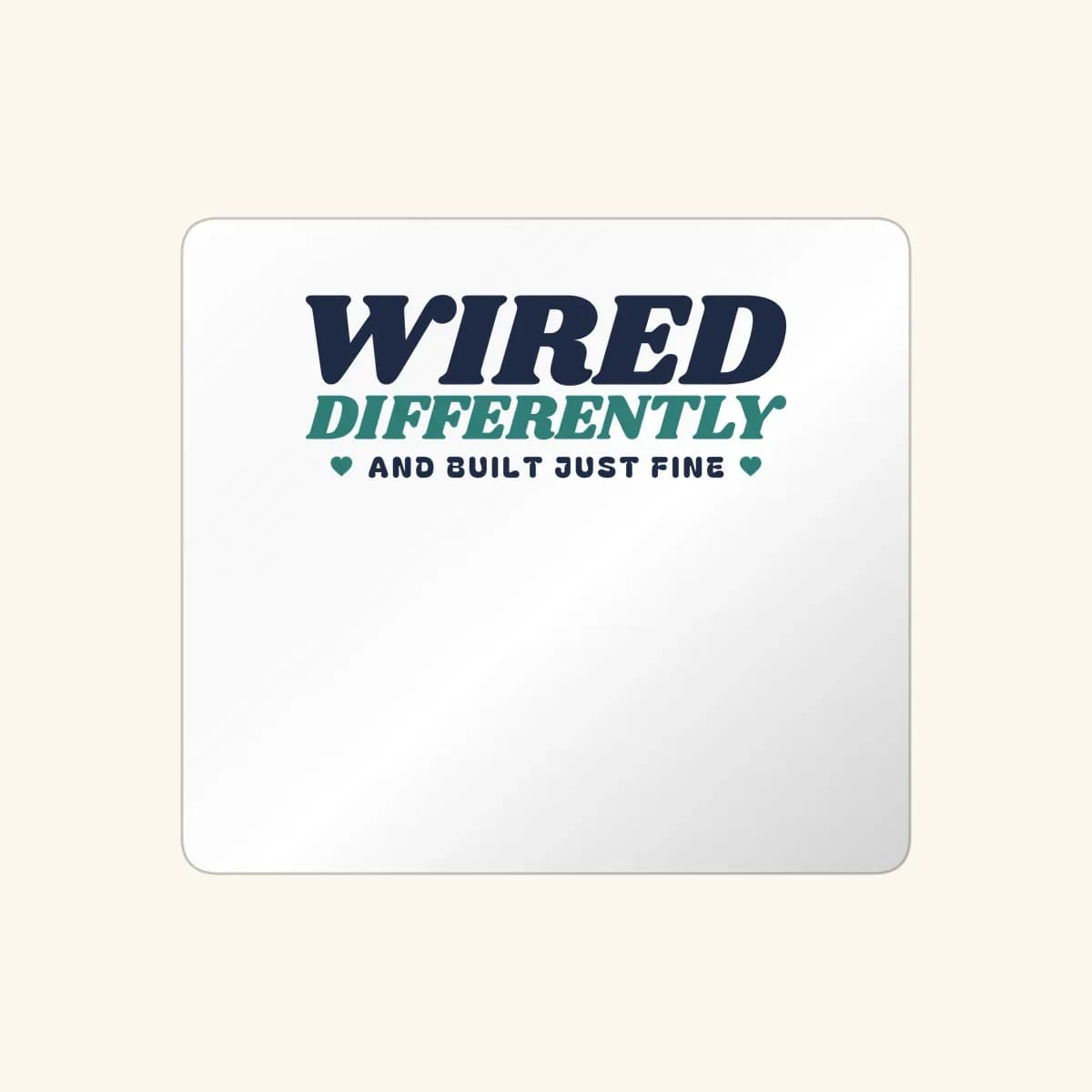 Wired Differently Sticker in White